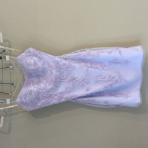 Faviana Glamour Mini Purple Lilac Beaded Prom Homecoming Dance Club Dress Fairy